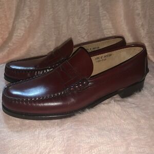 Sebago Classic Dan  Penny Leather Loafers Shoes Garnet Burgundy SZ 10.5